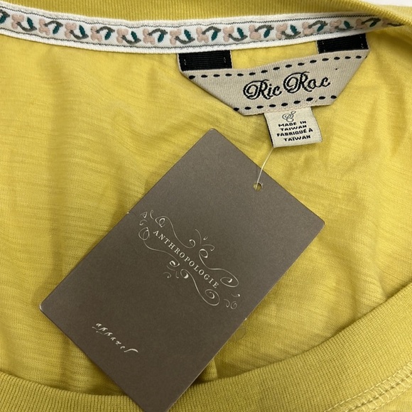 NWT Anthropologie Ric Rac Long Sleeve Top - Picture 3 of 5